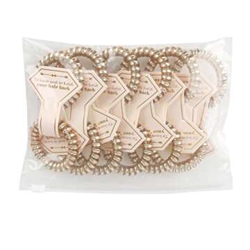 Elegant 12pc Spiral Hair Ties for Bachelorette Gifts