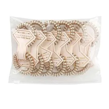 Elegant 12pc Spiral Hair Ties for Bachelorette Gifts