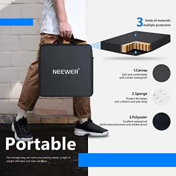 Neewer Ring Light Set Improved Version Slim Dimmable LED 18 Inch