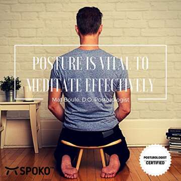 SPOKO Travel Meditation Bench - Ergonomic Wooden Kneeling Stool