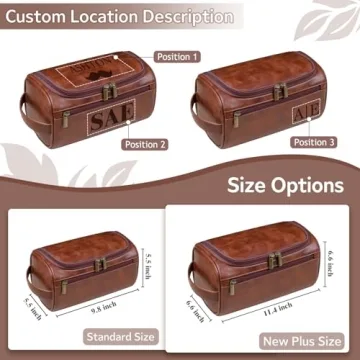 Personalized Leather Toiletry Bag for Men