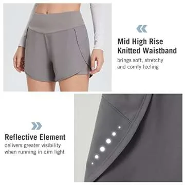 BALEAF Women's 2-in-1 Running Shorts with Pockets