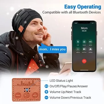 Bluetooth Beanie Hat Winter Gift for Tech Lovers
