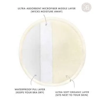 Kindred Bravely Hands Free Busty Pumping Bra (Beige, X-Large-Busty) & Organic Washable Breast Pads Bundle