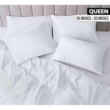 Utopia Bedding Queen Pillow Cases - Pack of 12 - Envelope Closure - Soft Brushed Microfiber Fabric -...