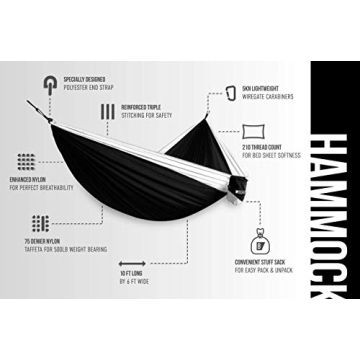 Bear Butt Camping Hammock - Durable & Lightweight 2-Person