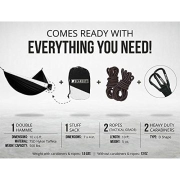 Bear Butt Camping Hammock - Durable & Lightweight 2-Person