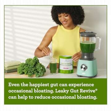 Amy Myers MD Leaky Gut Revive Powder for Leaky Gut Repair -L Glutamine, Slippery Elm -Supports Constipation, Diarrhea, Bloating, Heartburn, SIBO -Licorice & Marshmallow Root - Unflavoured-6.30 Oz