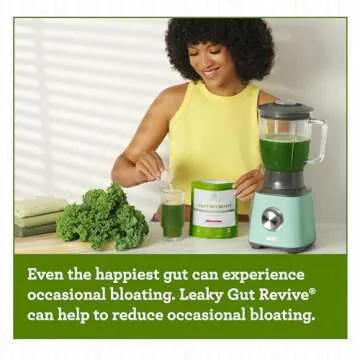 Amy Myers MD Leaky Gut Revive Powder for Leaky Gut Repair -L Glutamine, Slippery Elm -Supports Constipation, Diarrhea, Bloating, Heartburn, SIBO -Licorice & Marshmallow Root - Unflavoured-6.30 Oz