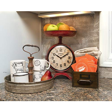 Creative Co-Op Distressed Tin Tray with Handle for Home Decor