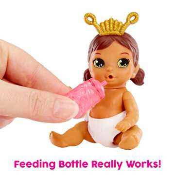 Baby Born Surprise Small Dolls Series 7 4" - Unwrap Surprise Collectible Baby Doll with 3 Water Surprises, Garden-Themed Outfit, Color Change Diaper, Mouse Carrying Pouch, Age 3+