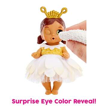 Baby Born Surprise Small Dolls Series 7 4" - Unwrap Surprise Collectible Baby Doll with 3 Water Surprises, Garden-Themed Outfit, Color Change Diaper, Mouse Carrying Pouch, Age 3+