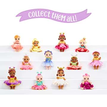 Baby Born Surprise Small Dolls Series 7 4" - Unwrap Surprise Collectible Baby Doll with 3 Water Surprises, Garden-Themed Outfit, Color Change Diaper, Mouse Carrying Pouch, Age 3+