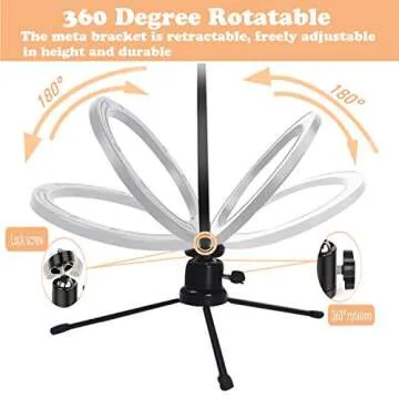 10”Ring Light CUMIZON LED Dimmable Desktop Lamp Selfie Ring Light with Tripod Stand & Cell Phone Holder for YouTube Video,Led Camera Ringlight for Live Stream,Makeup