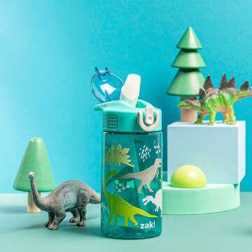 Kids Dinosaur Water Bottle - Durable & Leak-Proof 16oz