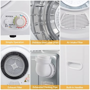 Portable Clothes Dryer for Apartments & Dorms - 850W