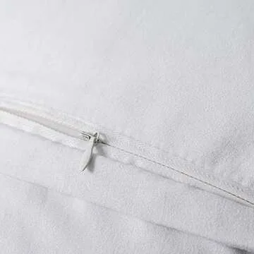 LANANAS Luxury Soft Plush Faux Fur Throw Pillow Covers for Couch Decorative Mongolian Fur Throw Pillow Covers (12''X20'', Off-White)