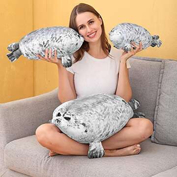 Chubby Blob Seal Pillow Soft Plush Toy for Kids