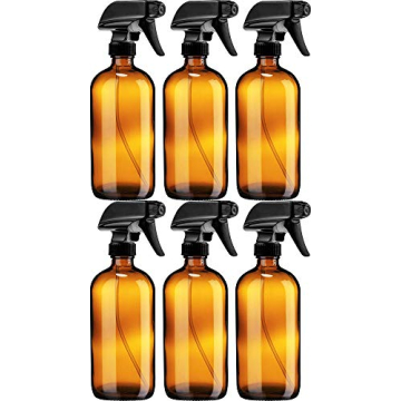 Sally's Organics Amber Glass Spray Bottles - 16oz - 6 Pack