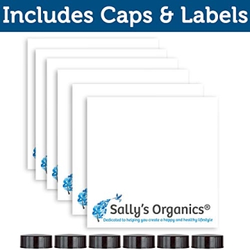 Sally's Organics Amber Glass Spray Bottles - 16oz - 6 Pack