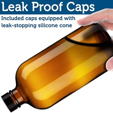 Sally's Organics Amber Glass Spray Bottles - 16oz - 6 Pack