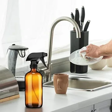 Sally's Organics Amber Glass Spray Bottles - 16oz - 6 Pack