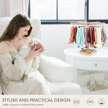 AOFLLU 360 Degree Rotating Headband Organizer for Girls