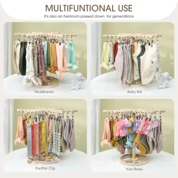 AOFLLU 360 Degree Rotating Headband Organizer for Girls