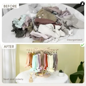 AOFLLU 360 Degree Rotating Headband Organizer for Girls