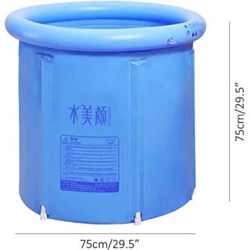 G Ganen Portable Inflatable 3 Layer Bath Tub 75cm