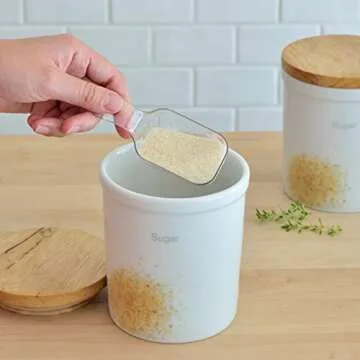 Youngever 12 Pack Plastic Kitchen Scoops, Clear Coffee Scoops for Coffee, Tea, Sugar, Protein Powder