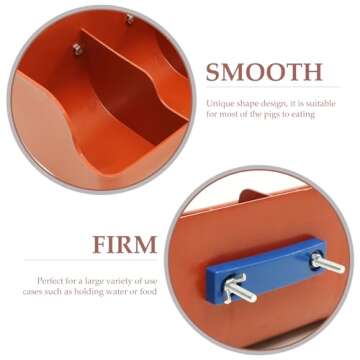 Pig Feeder Plastic Feed Troughs For Pigs : 5 Compartment Pig Trough Feeder Fence Feeder For Goat Pigs Livestock