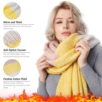 MissShorthair Colorful Oversized Shawl Scarf for Women