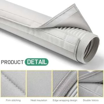 ODDMUCK Air Conditioner Hose Cover Wrap Portable AC Exhaust Hose Duct Vent Cover Sleeve Insulated Cover for Portable AC 5.1" & 5.9" Diameter Hoses