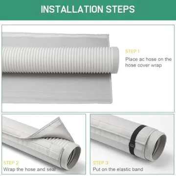 ODDMUCK Air Conditioner Hose Cover Wrap Portable AC Exhaust Hose Duct Vent Cover Sleeve Insulated Cover for Portable AC 5.1" & 5.9" Diameter Hoses