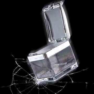 8 Pcs Acrylic Seasoning Organizer Box, Kitchen Spice Pots, Clear Seasoning Rack with Stainless Steel Ring, Condiments Containers with Cover and Spoons, Storage Container Spice Jar, Cooking Organizer