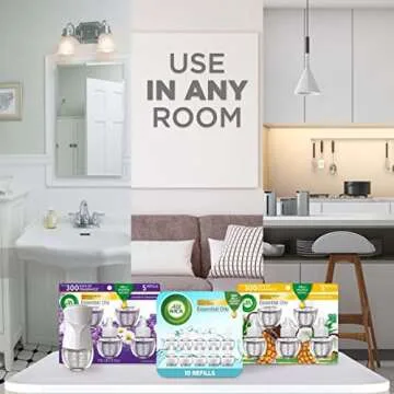 Air Wick Plug in Scented Oil Refill, 10ct, Blue Agave and Bamboo, Air Freshener, Essential Oils