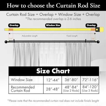 Meriville Double Curtain Rod Set - Stylish & Durable