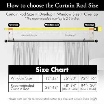 Meriville Double Curtain Rod Set - Stylish & Durable