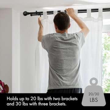 Meriville Double Curtain Rod Set - Stylish & Durable