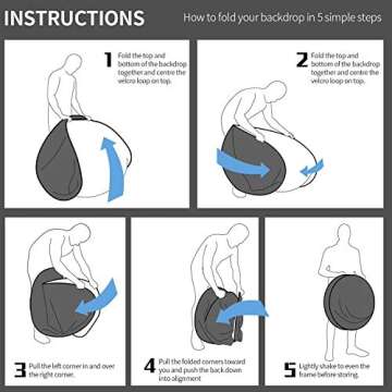 Koopro 5’×7’ Collapsible Background for Photography