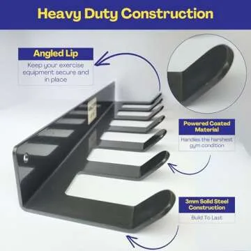 Anchor Gym Home Storage Rack for Fitness Bands (Wood Screws Included)