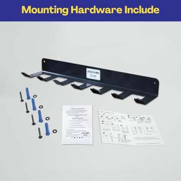 Anchor Gym Home Storage Rack for Fitness Bands (Wood Screws Included)