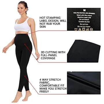 Foucome Women's Maternity Yoga Pants for Comfort & Style