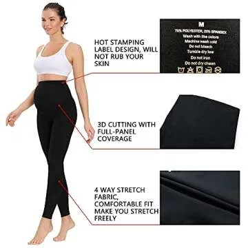Foucome Women's Maternity Yoga Pants for Comfort & Style