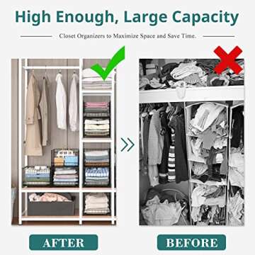 Hongtamoya 4-tier Sliding Closet Organizers and Drawer Shelves, Stackable Storage Bins for Jean Pants and Sweaters, Metal Drawer Slid Clothes Storage Container, Closet Organizers for Clothes - Black