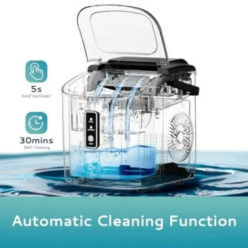 EUHOMY Portable Ice Maker - Quick & Efficient 26.5lbs