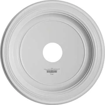Ekena Millwork CMP19TR Traditional Ceiling Medallion, 19"OD, Unfinished