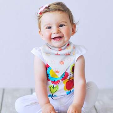 Premium MiiYoung Baby Bandana Bibs for Girls - 10 Pack