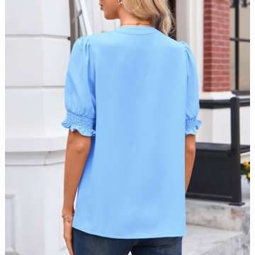GRACE KARIN Elegant Summer Puff Blouse for Women